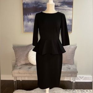 Calvin Klein Black Peplum Dress